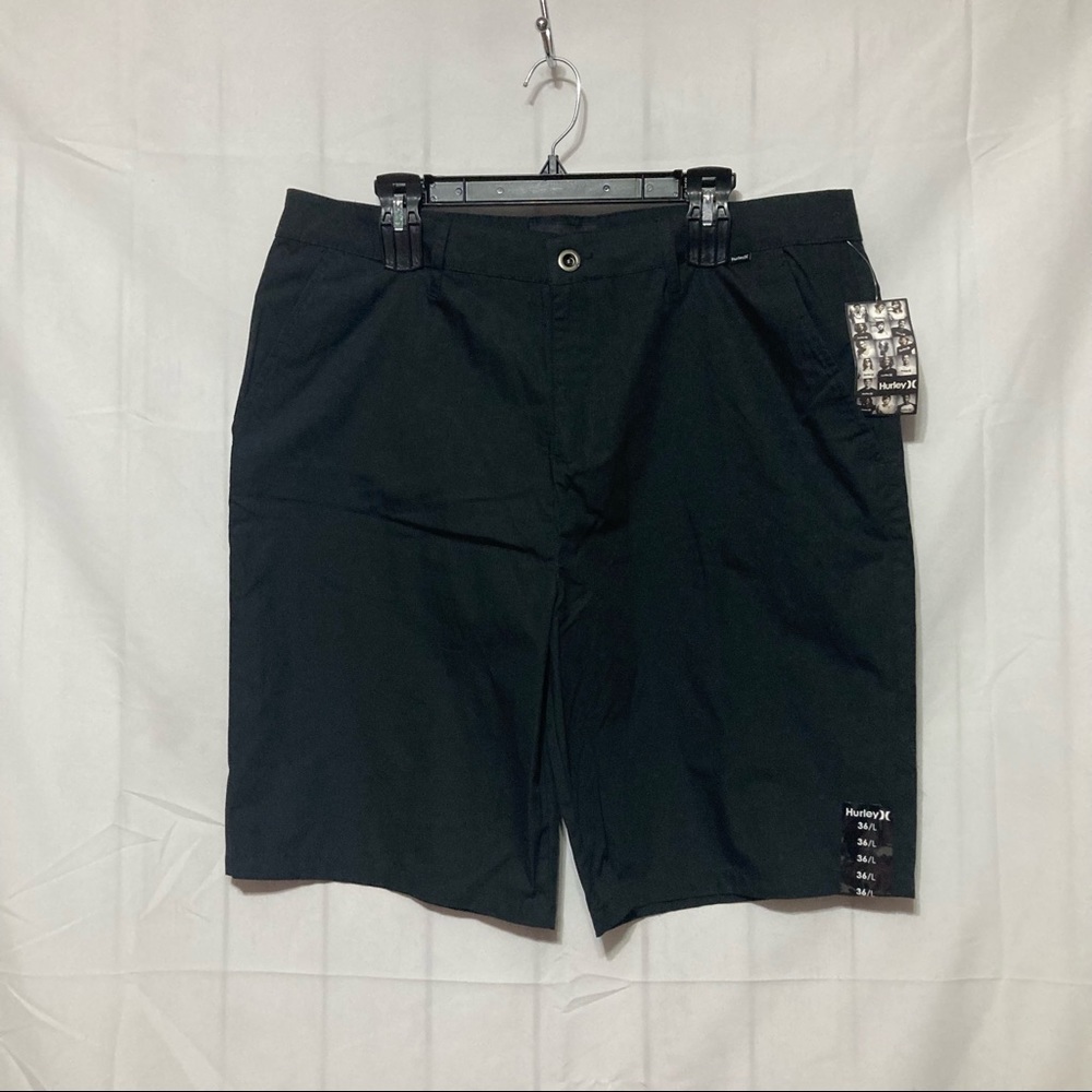 NWT Hurley Shorts Men 36/L Reagan Black Lightweight MSRP $49